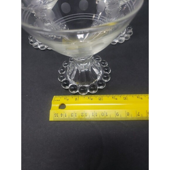 Anchor Hocking Berwick Boopie Champagne Sherbet Footed Etched Design Vintage MCM - Picture 16 of 16